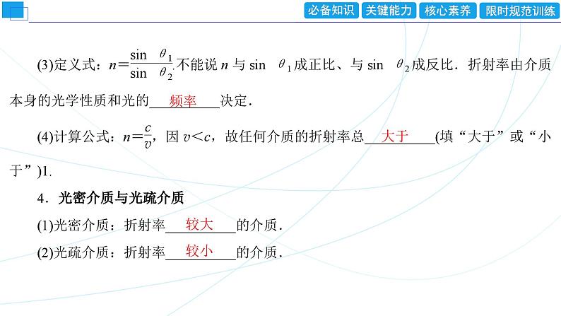 2024年高考物理第一轮复习：第1讲　光的折射　全反射课件PPT第6页