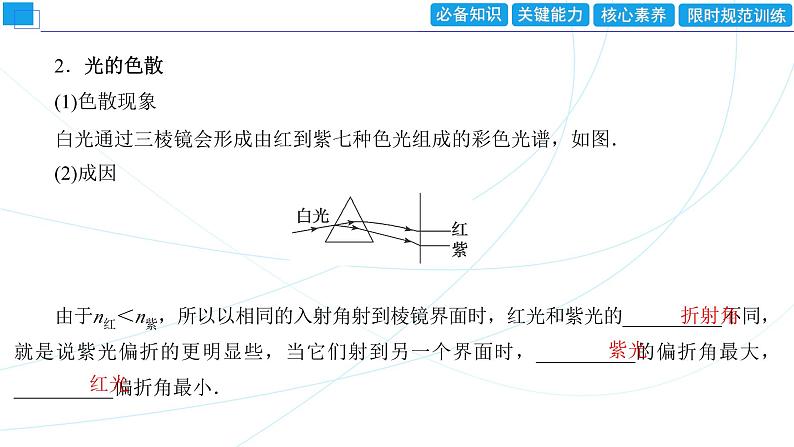 2024年高考物理第一轮复习：第1讲　光的折射　全反射课件PPT第8页