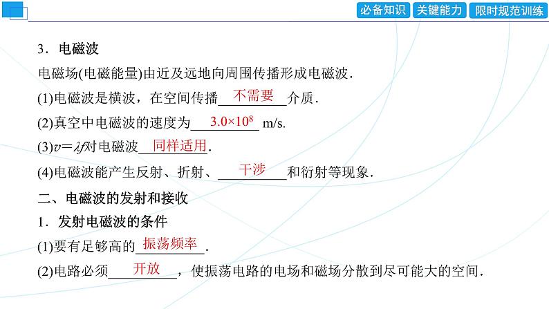 2024年高考物理第一轮复习：第3讲　电磁场与电磁波课件PPT第4页