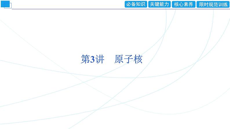 2024年高考物理第一轮复习：第3讲　原子核课件PPT第1页