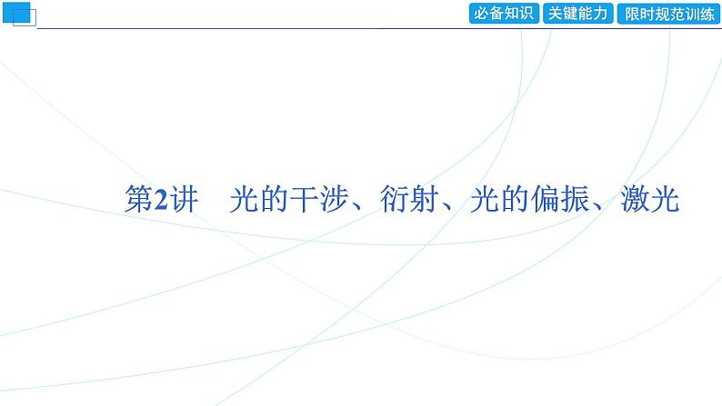 2024年高考物理第一轮复习：第2讲　光的干涉、衍射、光的偏振、激光课件PPT第1页
