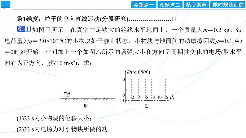 2024年高考物理第一轮复习：专题强化课(07)　带电粒子(或带电体)在电场中运动的综合问题课件PPT03