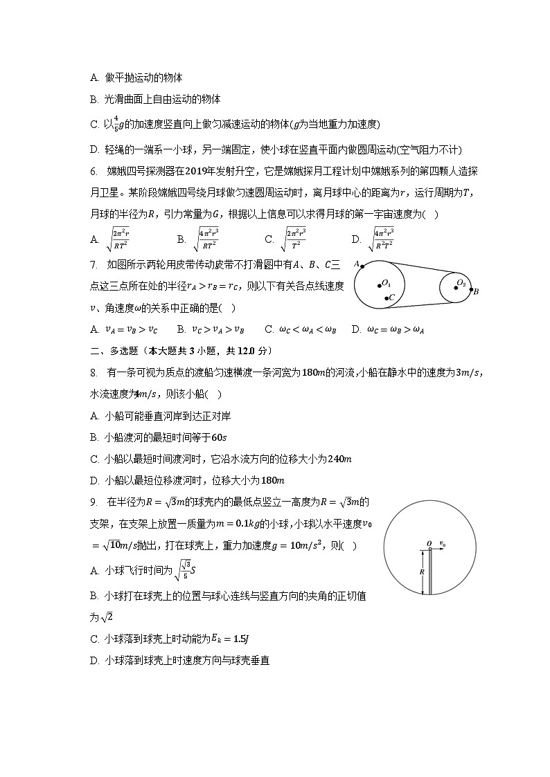 2022-2023学年安徽省合肥百花中学等六校高一（下）期末物理试卷（含解析）02