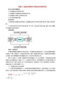 高考物理考纲解读与热点难点突破专题02直线运动规律及牛顿运动定律的应用 教学案