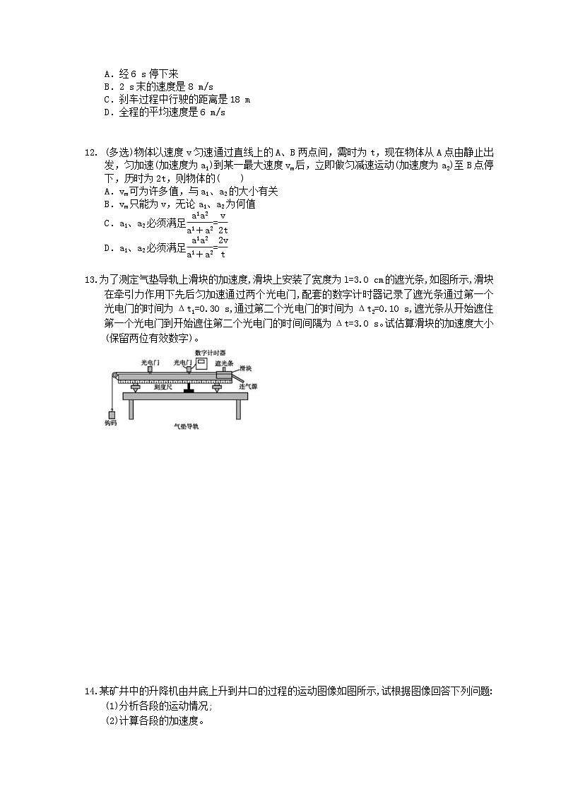 高考物理复习 课时过关题01 匀变速直线运动规律（含答案解析）第3页