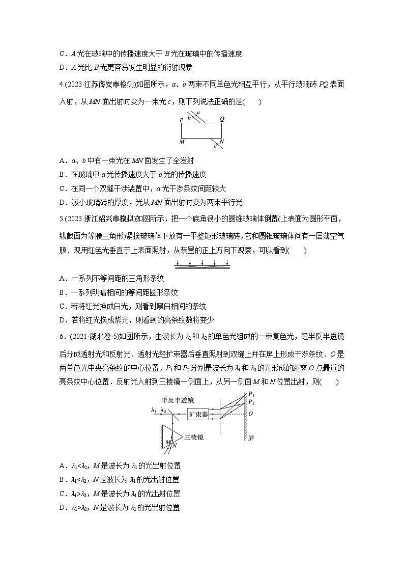 2024届高考物理新一轮复习专题强化试卷：第十四章 第2练　光的干涉、衍射和偏振02
