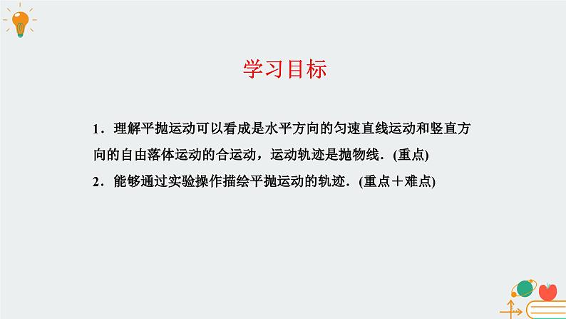 教科版（2019）高中物理必修第二册1.3探究平抛运动的特点-课件第2页