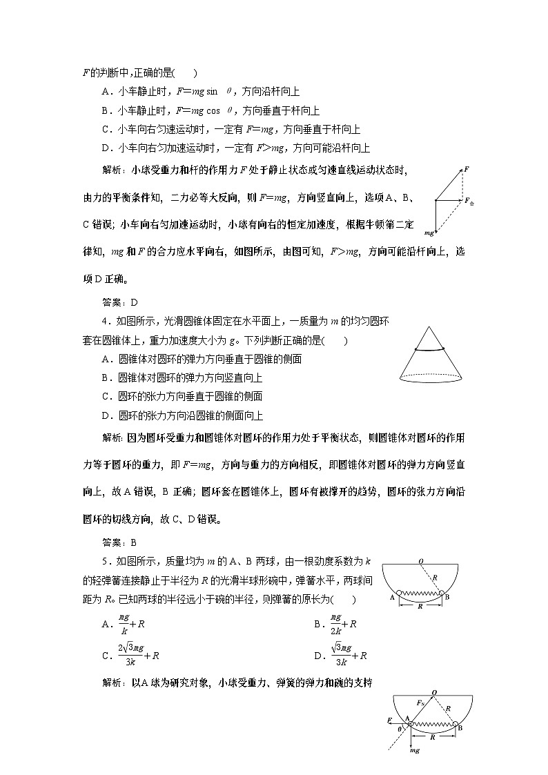 2024年高考物理第一轮复习讲义：第二章 第1讲 重力 弹力02