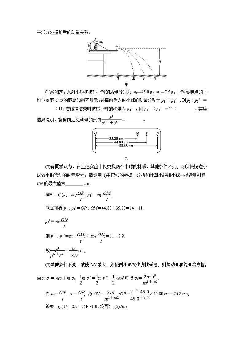 2024年高考物理第一轮复习讲义：第六章 实验八　验证动量守恒定律第2页