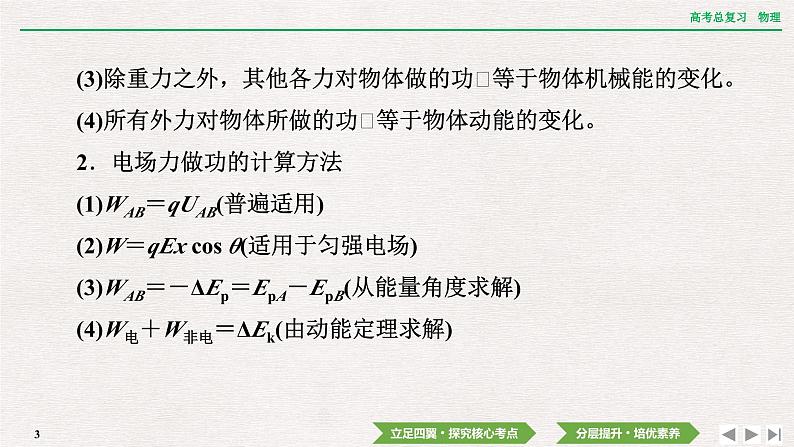 2024年高考物理第一轮复习课件：第八章  专题突破8　电场性质的综合应用03