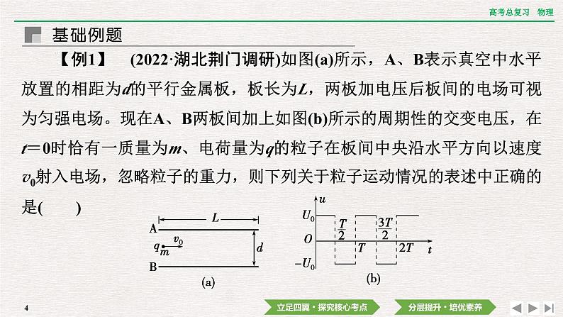 2024年高考物理第一轮复习课件：第八章  专题突破9　带电粒子(带电体)在电场中运动的综合问题04