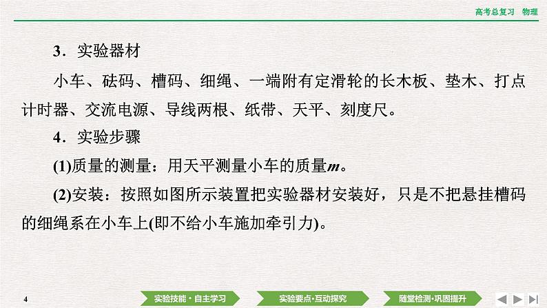 2024年高考物理第一轮复习课件：第三章 实验四　探究加速度与物体受力、物体质量的关系第4页