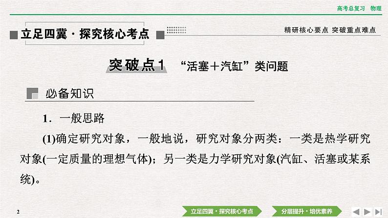 2024年高考物理第一轮复习课件：第十四章  专题突破15　应用气体实验定律解决三类问题第2页