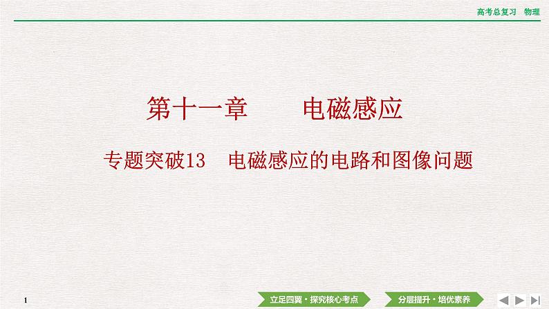 2024年高考物理第一轮复习课件：第十一章  专题突破13　电磁感应的电路和图像问题01