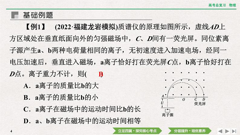 2024年高考物理第一轮复习课件：第十章  专题突破11　带电粒子在复合场中运动的实例分析第4页