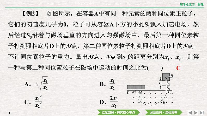 2024年高考物理第一轮复习课件：第十章  专题突破11　带电粒子在复合场中运动的实例分析第6页