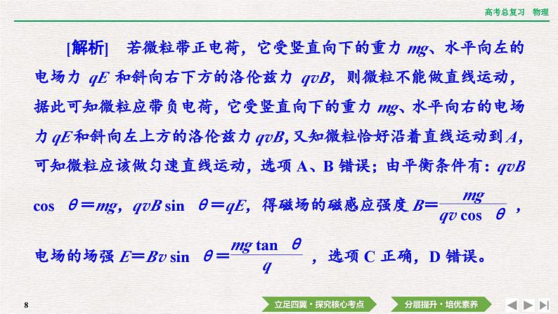 2024年高考物理第一轮复习课件：第十章  专题突破12　带电粒子在叠加场和组合场中的运动08