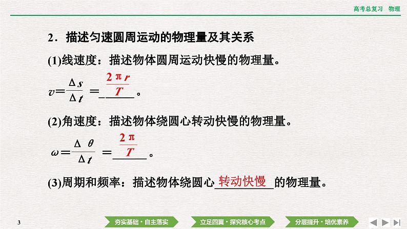 2024年高考物理第一轮复习课件：第四章  第3讲　圆周运动第3页