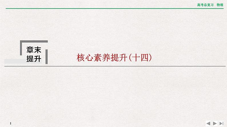 2024年高考物理第一轮复习课件：章末提升 核心素养提升(十四)第1页