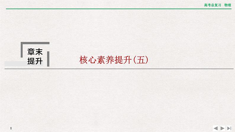 2024年高考物理第一轮复习课件：章末提升 核心素养提升(五)第1页