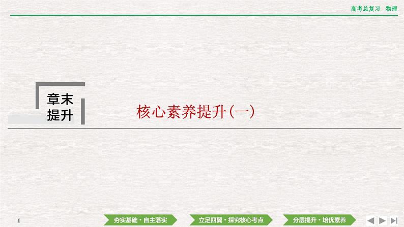 2024年高考物理第一轮复习课件：章末提升 核心素养提升(一)01