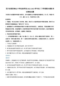 四川省绵阳市南山中学实验学校2022-2023学年高二下学期期末模拟考试物理试题（解析版）