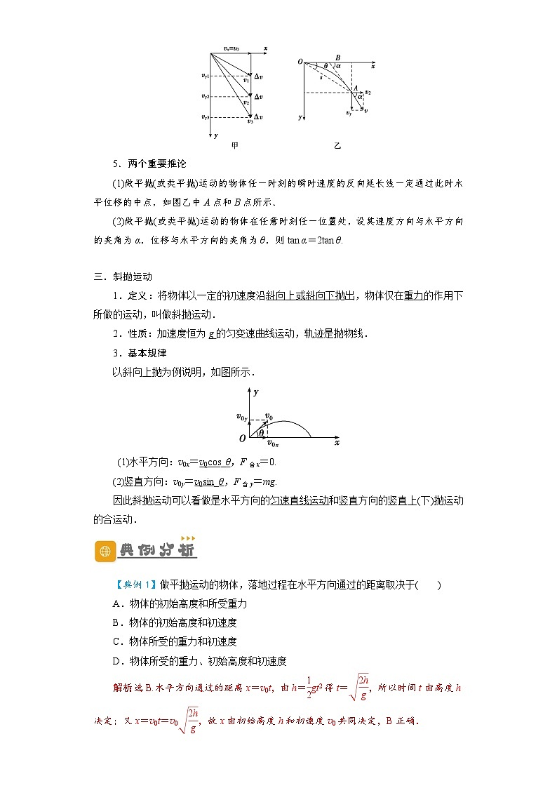 第13讲　抛体运动（解析版） —高考一轮复习精细讲义第2页