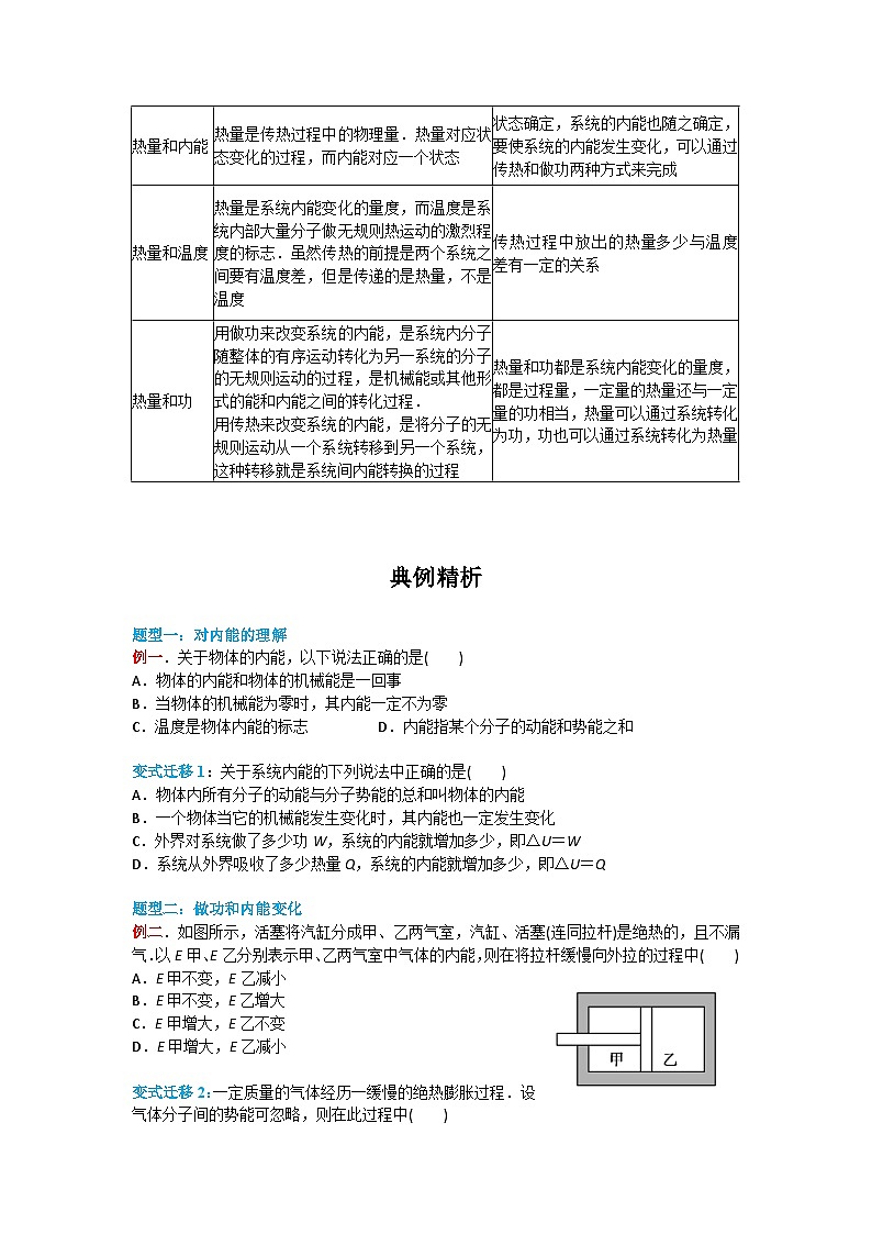 3.1 功、热和内能的改变（原卷版）第3页