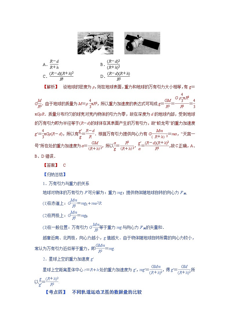 (考点分析) 第一节 万有引力定律及其应用-2023年高考物理一轮系统复习学思用第3页