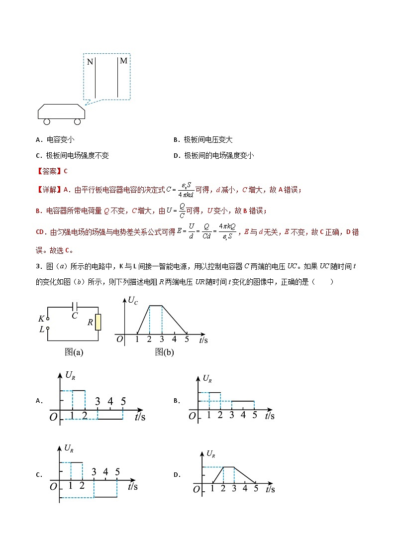 专题18 电容器模型-2023年高三物理二轮常见模型与方法强化专训专练（解析版）02