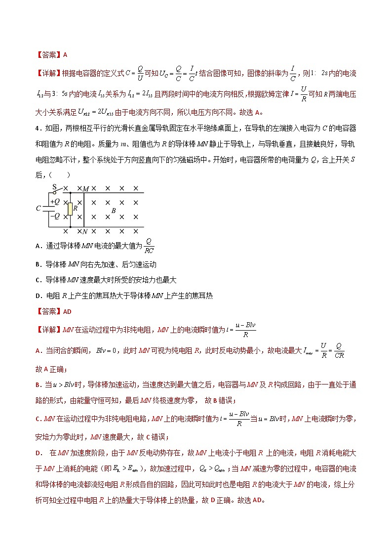 专题18 电容器模型-2023年高三物理二轮常见模型与方法强化专训专练（解析版）03