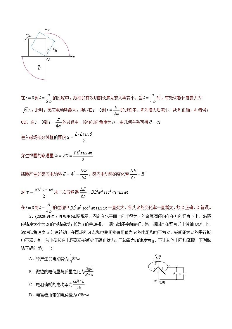 专题17 转动切割磁感线模型-2023年高考物理电磁感应常用模型最新模拟题精练（解析版）02