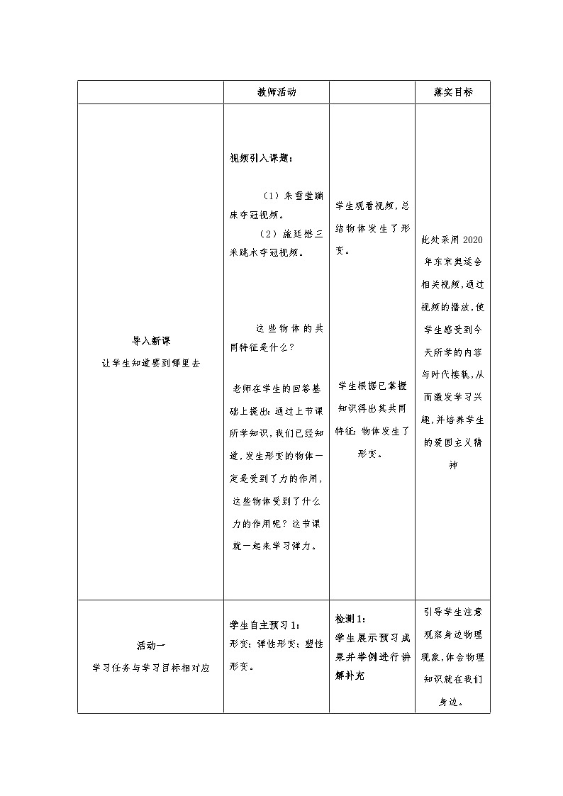 人教版（2019）必修第一册 3.1.2 弹力 教案第2页