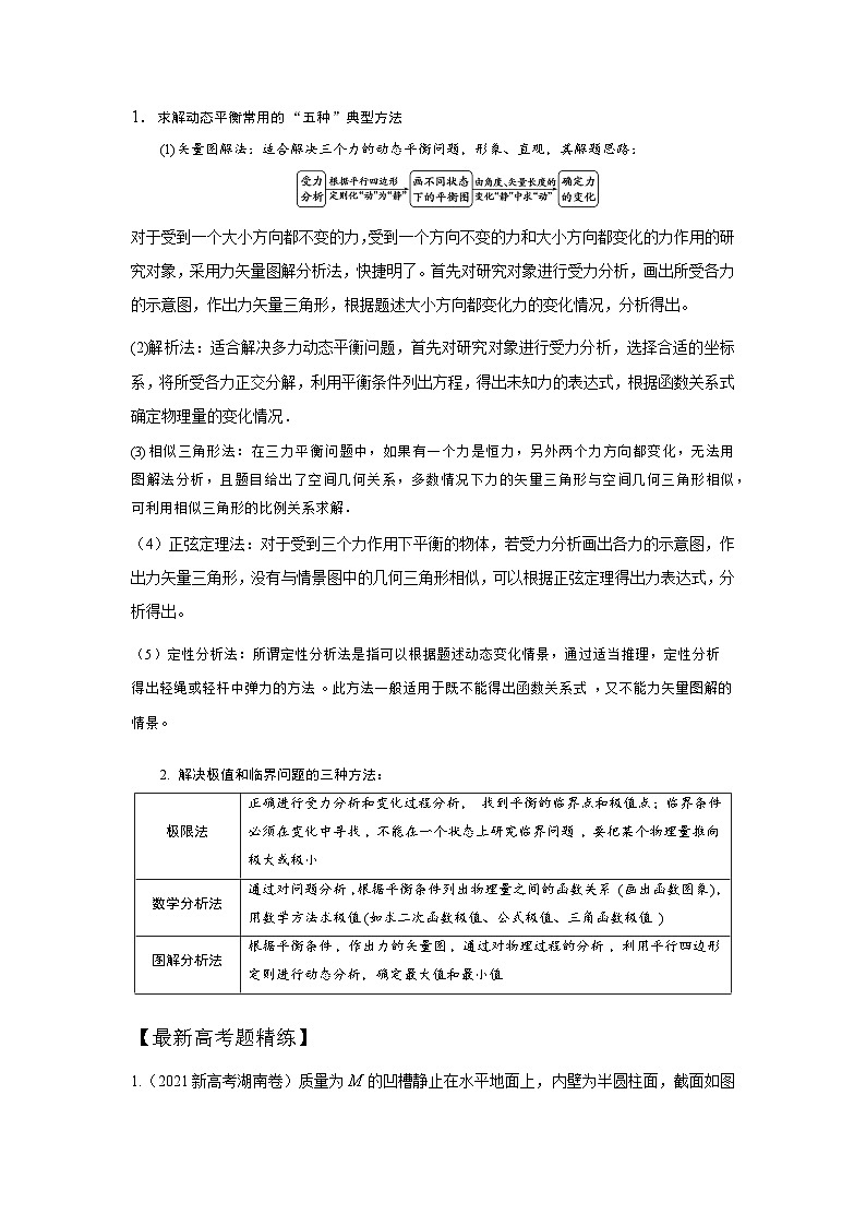 2-4动态平衡与极值（解析版）—2024高考物理一轮复习100考点100讲第2页