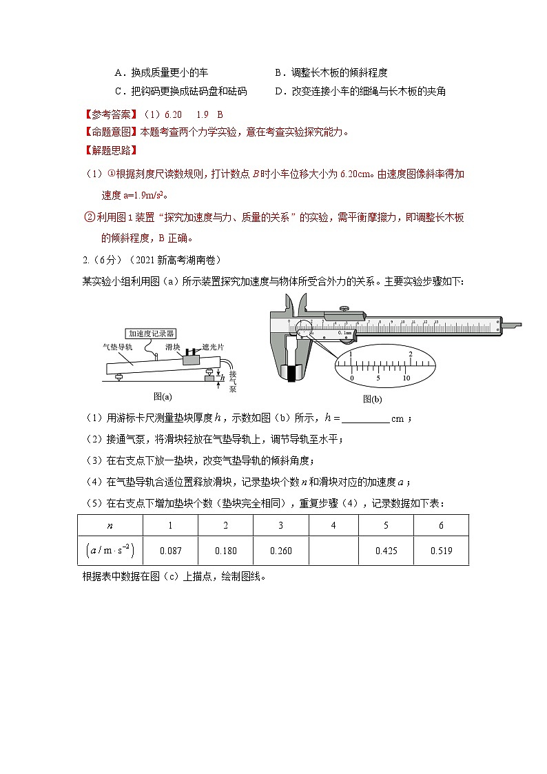 3-8探究加速度与力、质量的关系（解析版）—2024高考物理一轮复习100考点100讲 试卷03