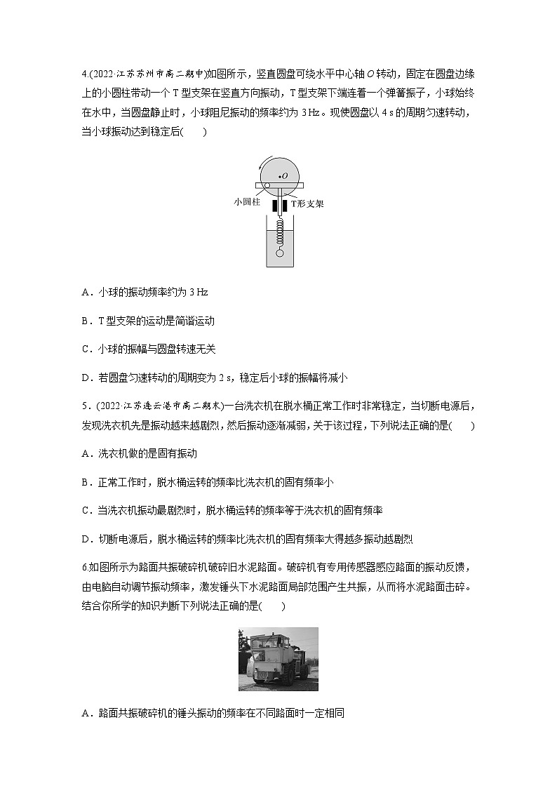 第二章 6 受迫振动　共振  同步练（含答案）--2023-2024学年高中物理人教版（2019）选择性 必修 第一册02