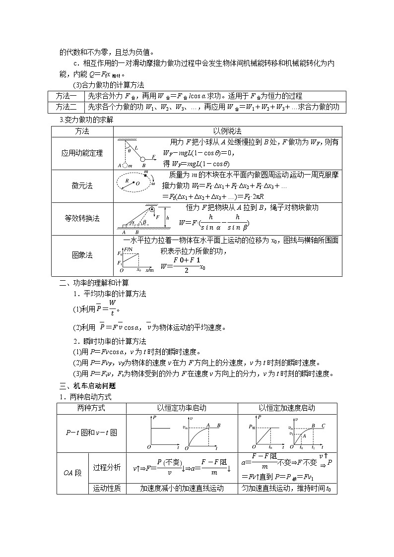 查补易混易错05  功和能-【查漏补缺】2022年高考物理三轮冲刺过关（原卷版）02