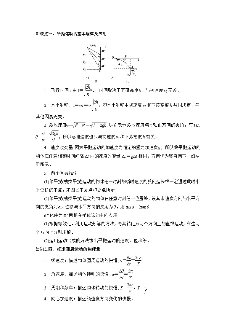 回归教材重难点03  力与曲线运动-【查漏补缺】2022年高考物理三轮冲刺过关（原卷版）03