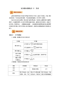 回归教材重难点12  热学-【查漏补缺】2022年高考物理三轮冲刺过关（原卷版）