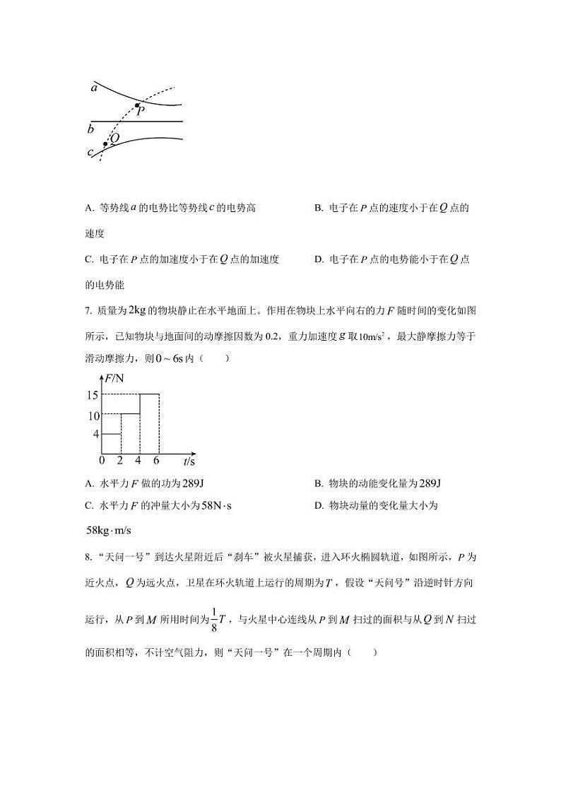 2022届安徽省A10联盟高三上学期摸底考试物理试题 PDF版第3页