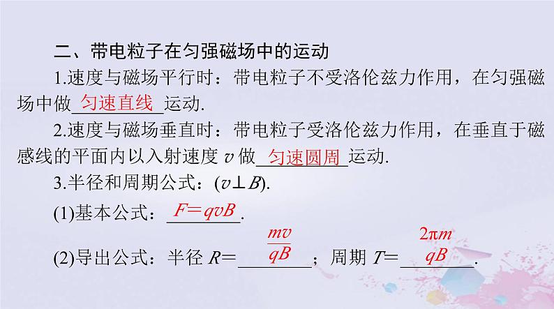 2024届高考物理一轮总复习第十章磁场第2节带电粒子在磁场中的运动课件第5页