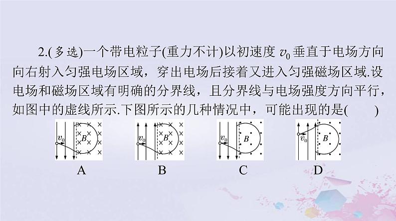 2024届高考物理一轮总复习第十章磁场第3节带电粒子在组合场和复合场中的运动课件06