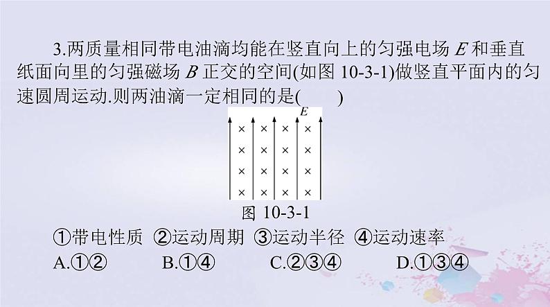 2024届高考物理一轮总复习第十章磁场第3节带电粒子在组合场和复合场中的运动课件08