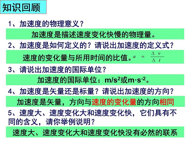 0106速度变化快慢的描述-加速度2课件PPT第2页