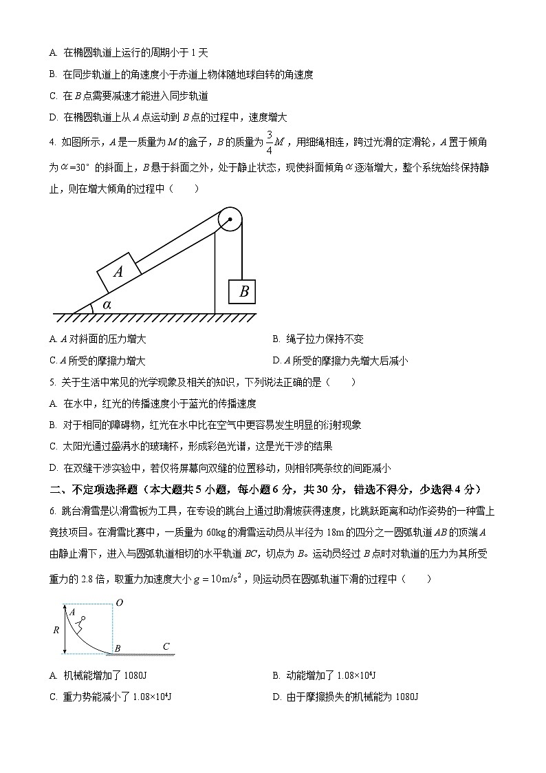 2023天津市新华中学高三上学期期末物理试题含解析02