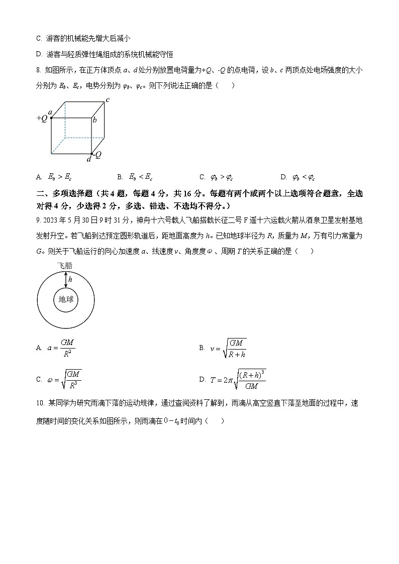 2023六盘水高一下学期期末物理试题含解析03