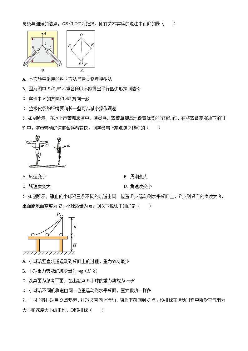 陕西省咸阳市2022-2023学年高一下学期7月期末物理试题无答案第2页