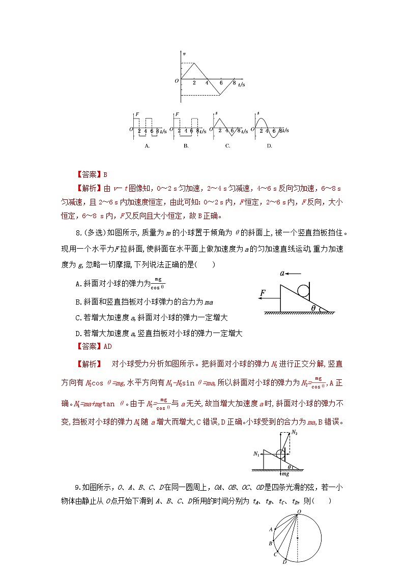 4.5 牛顿运动定律的应用（作业）高一物理同步精品课堂（粤教版必修第一册）03