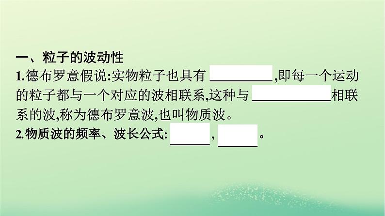 浙江专版2023_2024学年新教材高中物理第4章原子结构和波粒二象性5粒子的波动性和量子力学的建立课件新人教版选择性必修第三册07