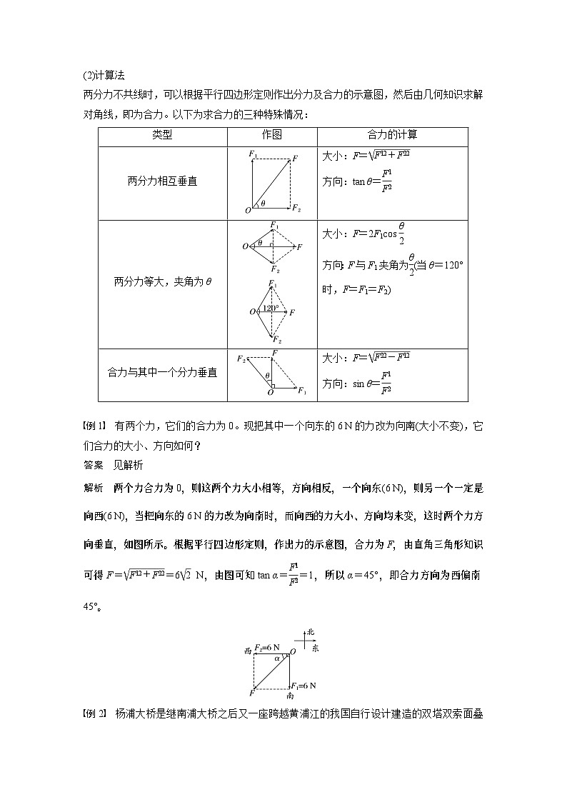 2024年高中物理新教材同步 必修第一册第3章　4　第2课时　力的合成和分解 试卷02